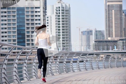 Image of woman jogging at morning