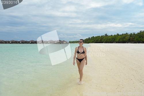 Image of happy woman enjoy  summer time