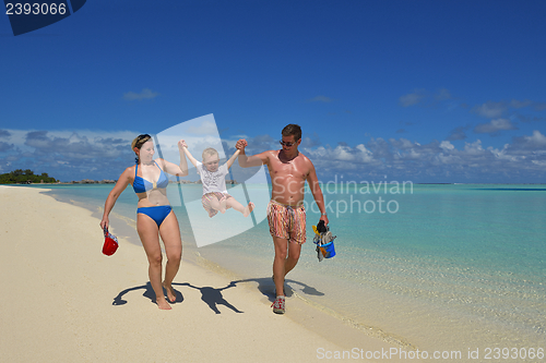 Image of happy family on vacation