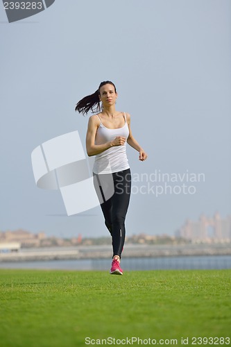 Image of woman jogging at morning