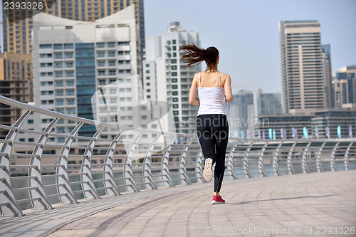 Image of woman jogging at morning