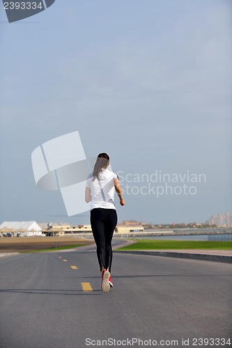 Image of woman jogging at morning