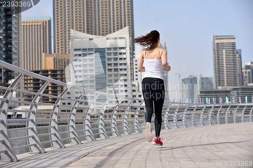 Image of woman jogging at morning