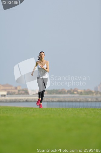 Image of woman jogging at morning