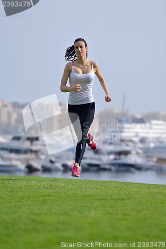 Image of woman jogging at morning