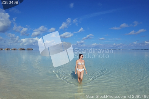 Image of happy woman enjoy  summer time