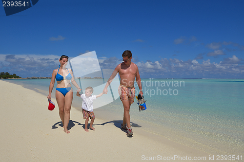 Image of happy family on vacation