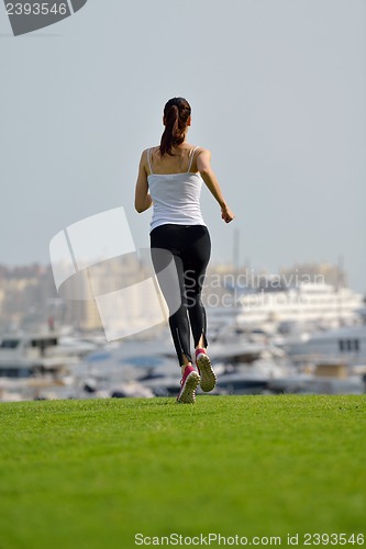 Image of woman jogging at morning