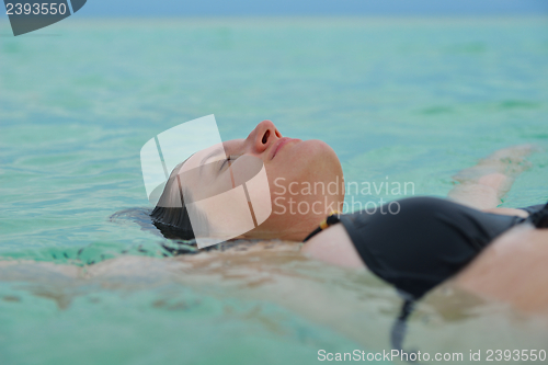 Image of happy woman enjoy  summer time