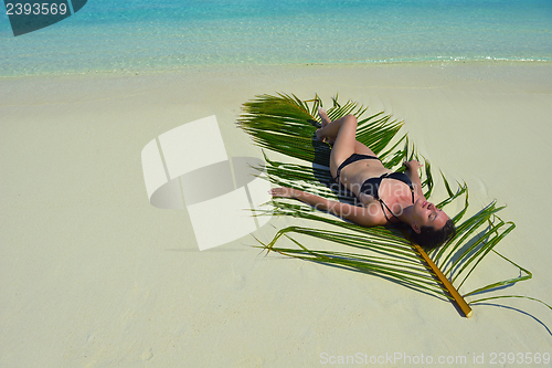 Image of happy woman enjoy  summer time