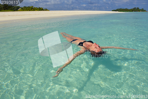 Image of happy woman enjoy  summer time