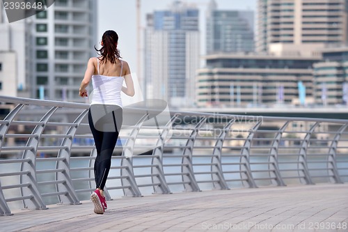 Image of woman jogging at morning