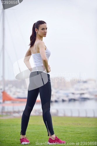 Image of woman jogging at morning