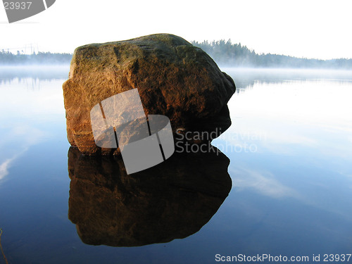 Image of Rock in a lake
