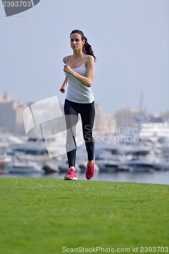 Image of woman jogging at morning