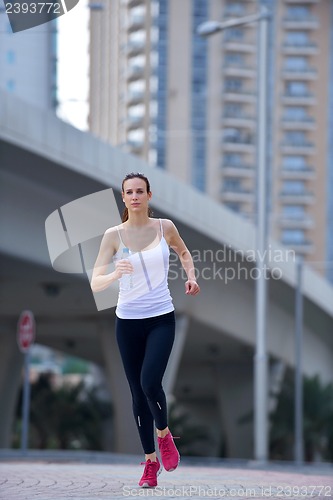 Image of woman jogging at morning