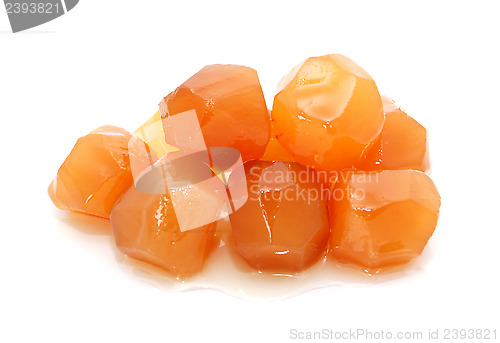 Image of Pile of sticky stem ginger pieces