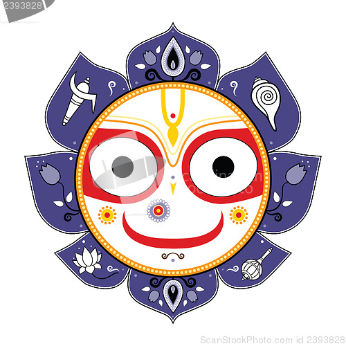 Image of Jagannath. Indian God of the Universe.