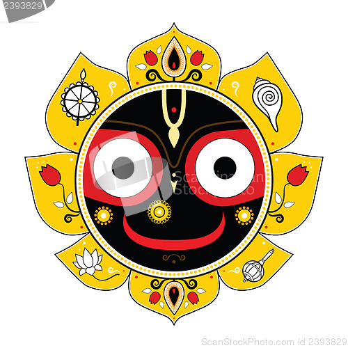 Image of Jagannath. Indian God of the Universe.