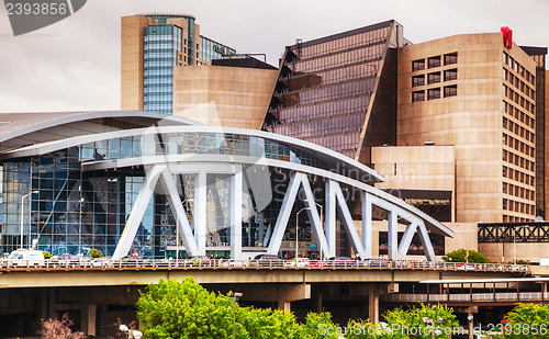 Image of Philips Arena and CNN Center in Atlanta