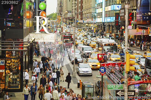 Image of Rush hour at Times square in New York City