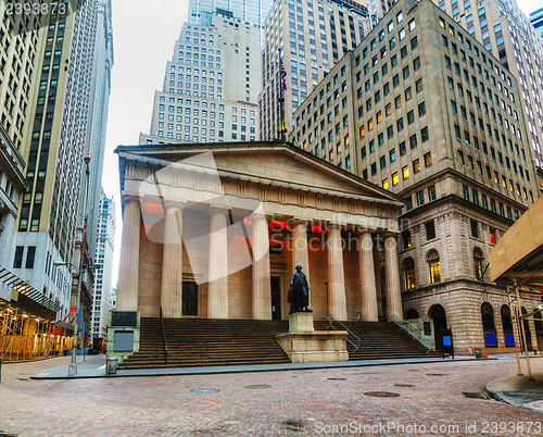 Image of Federal Hall National Memorial on Wall Street in New York