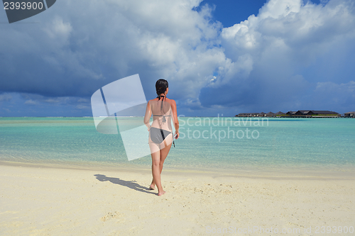 Image of happy woman enjoy  summer time