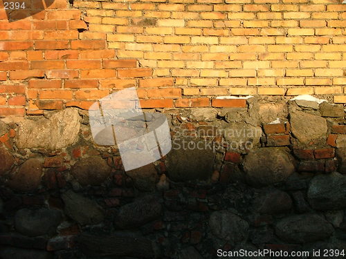 Image of sunny brick wall