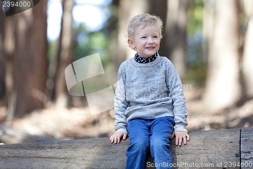 Image of child in the woods