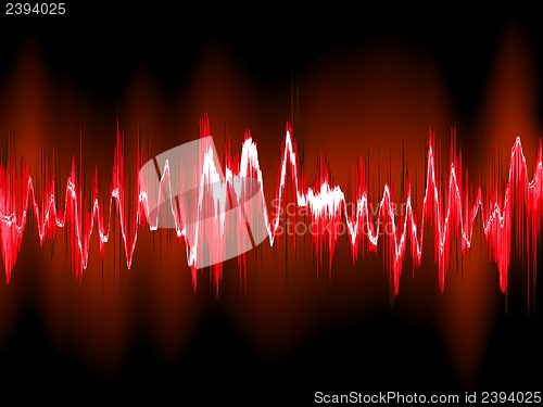 Image of Sound waves on black background. EPS10