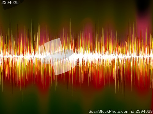 Image of Sound waves on black background. EPS10