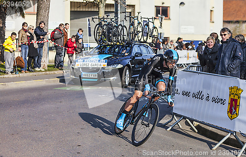 Image of The Cyclist Lopez garcia David- Paris Nice 2013 Prologue in Houi