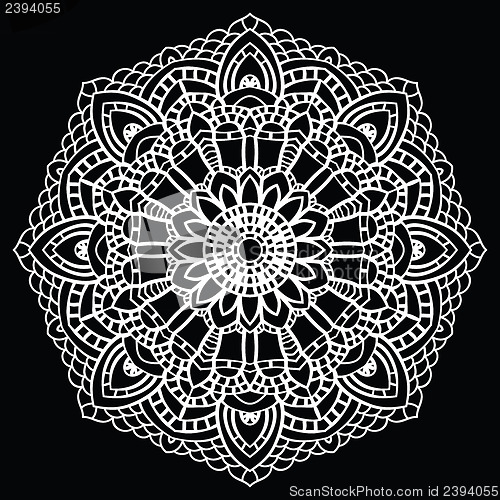 Image of Crochet lace mandala.