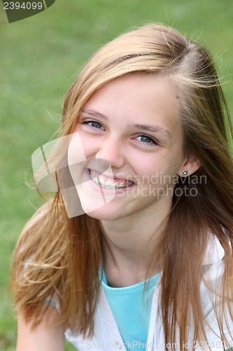 Image of Beautiful smiling young teenager