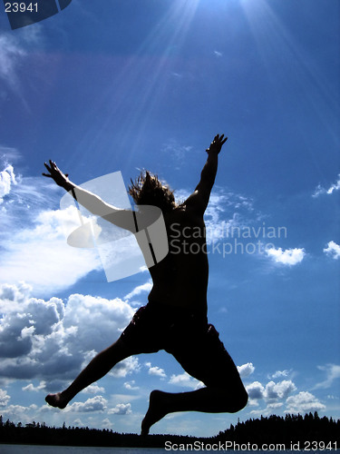 Image of Happy person, silhouette