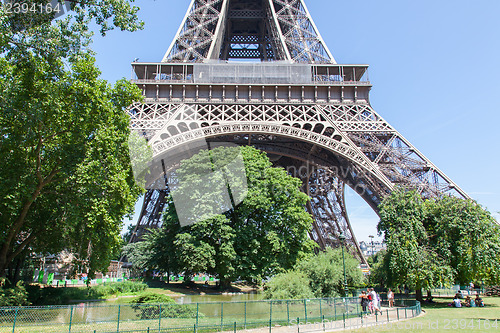 Image of View on the Eiffel tower