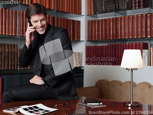 Image of Businessman working at office aa