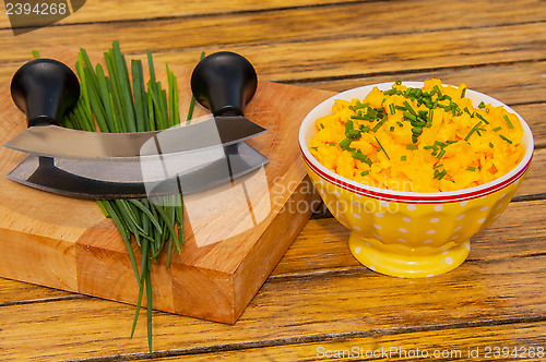 Image of Scrambled eggs with chives