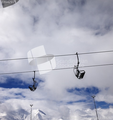 Image of Chair-lift wide-angle view