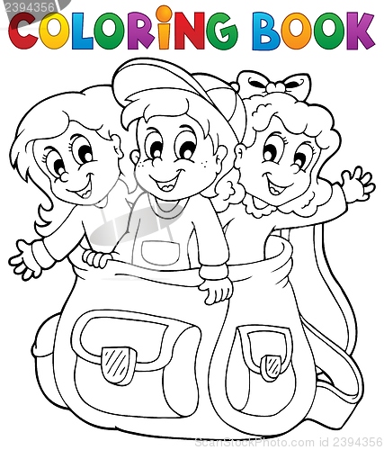 Image of Coloring book kids theme 6