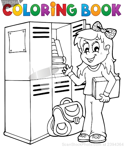 Image of Coloring book school topic 5
