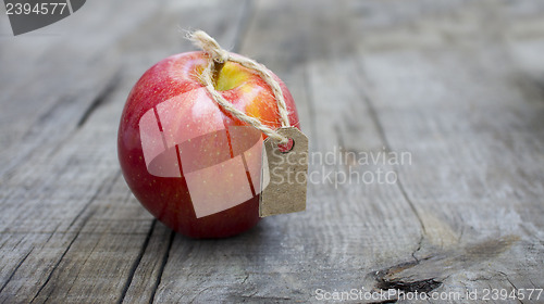 Image of Red Apple with a Price Label