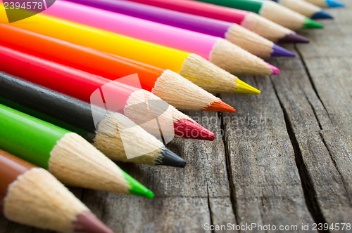 Image of Colorful Wooden Pencil