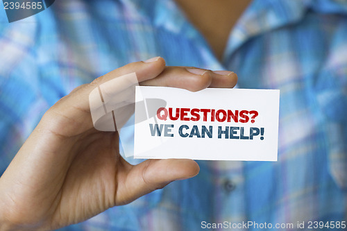 Image of Questions we can help
