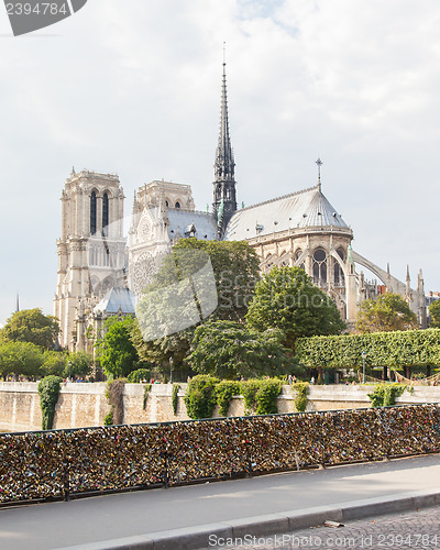 Image of PARIS - JULY 27: Lockers at Pont des Arts symbolize love for eve