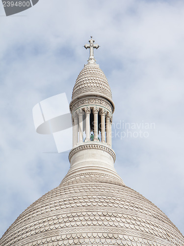 Image of PARIS, FRANCE - JULY 28: Sacre Coeur Basilica in summer day. Lar