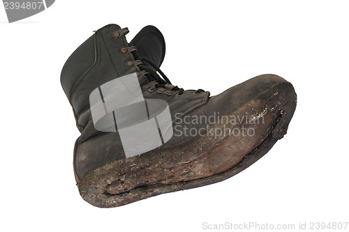 Image of Army boot isolated on white