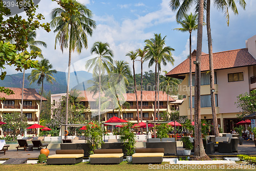 Image of tropical hotel c palms