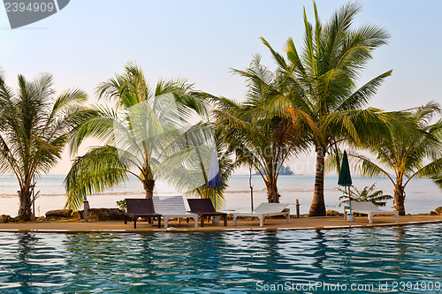 Image of Swimming pool by the sea in Thailand