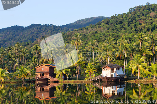 Image of Tropical hotel in the jungle. Island Koh Chang